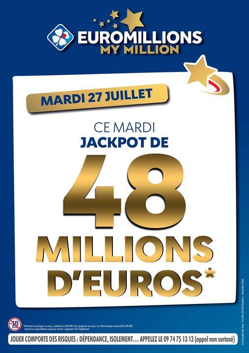 Read more about the article Cagnotte EuroMillions à 48 Millions € !