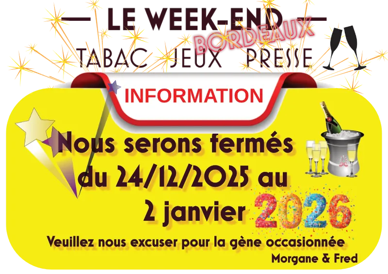 Lire la suite à propos de l’article Noël et jour de l&rsquo;an 2026